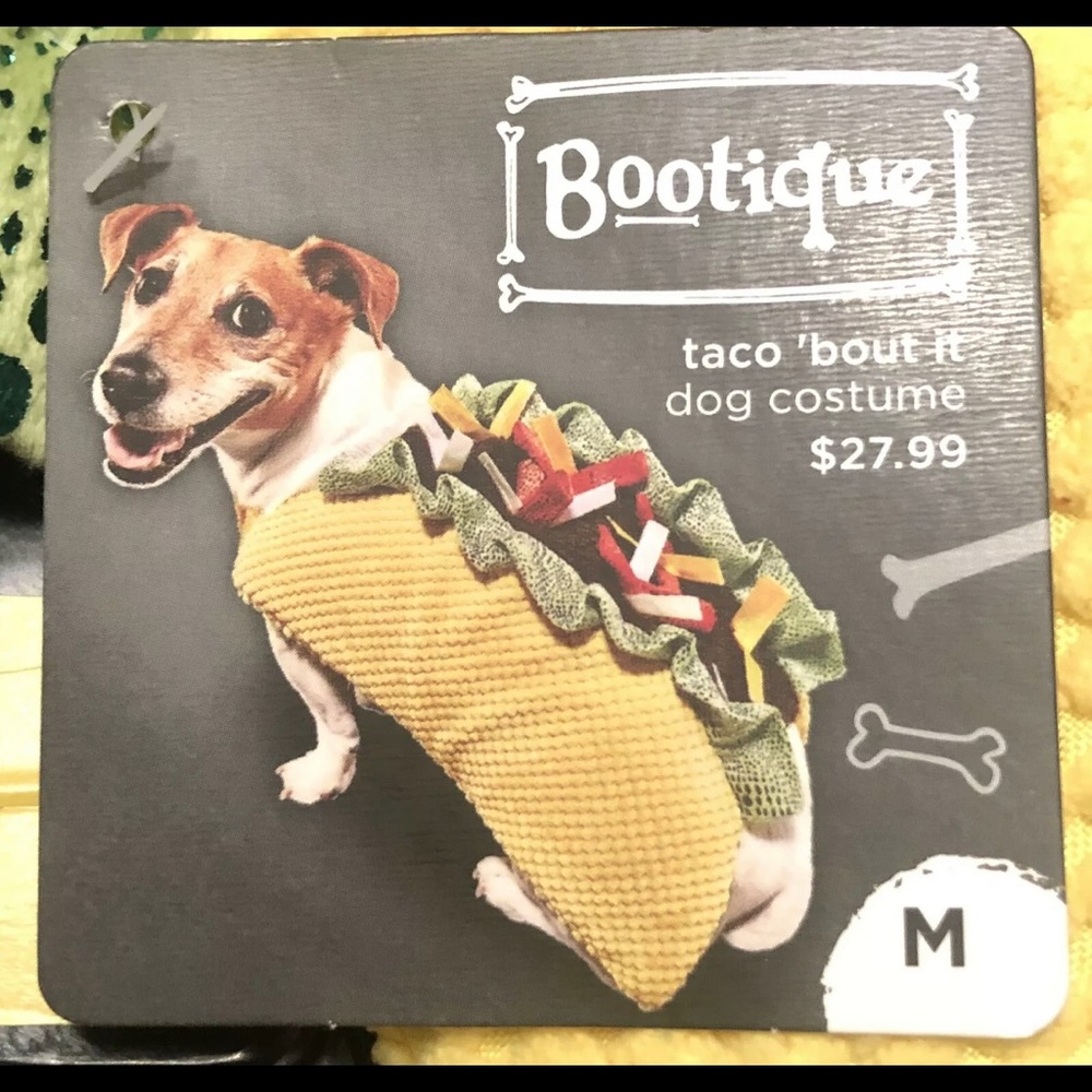 Bootique M Dog Costume Taco NWT
